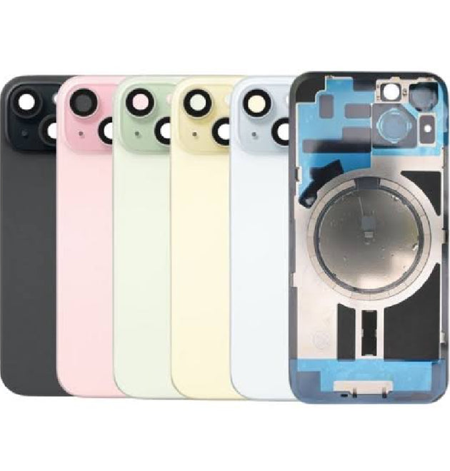 iPhone 15 Plus Rear Housing Back Glass with Frame Replacement UK Stock