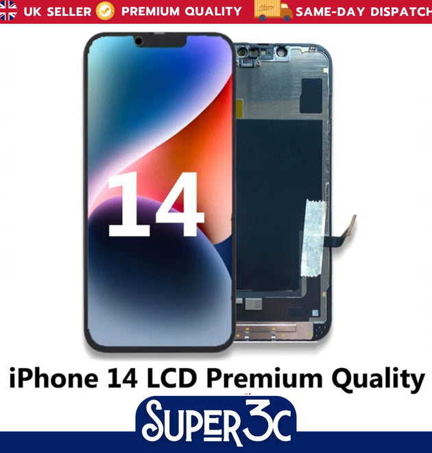 For iPhone 14 Replacement LCD Display 3D Touch Screen Digitizer Assembly