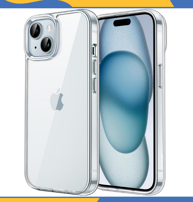 iPhone 15/15 Plus/15 Pro/Pro Max Clear Shockproof Silicone Gel Case – UK Seller