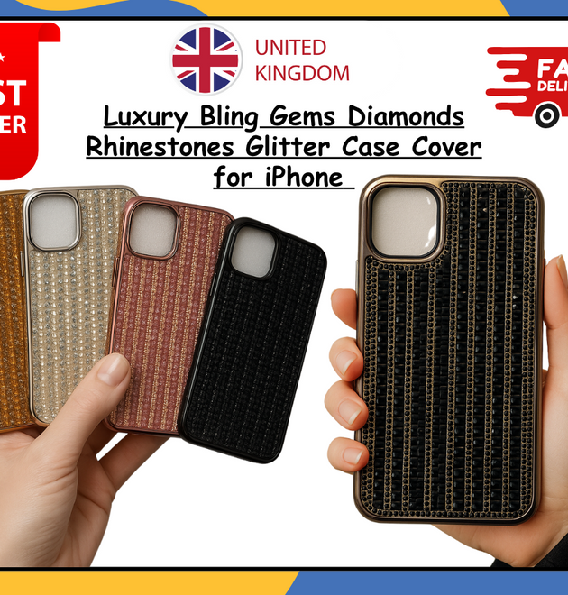 Luxury Glitter Bling Diamond Case For iPhone 7 8 11 12 13 14 15 Plus Pro Max UK