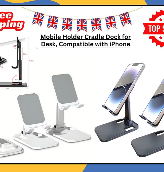 Phone Stand Tablet Mount Fordable Desktop Holder Cradle Dock Universal Mobile UK