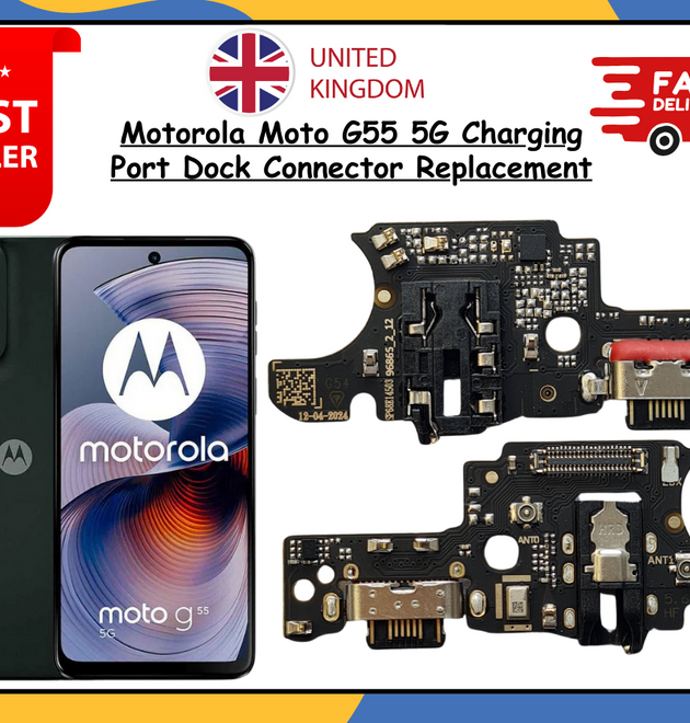 Motorola Moto G55 5G Charging Port Dock Connector Flex Cable Mic Replacement UK