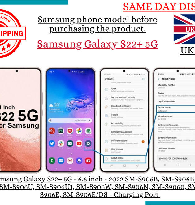 Samsung Galaxy S22+ 5G Dock Connector & Charging Port Mic Replacement SM-S906B