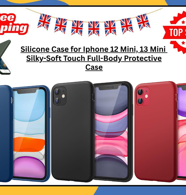iPhone 12, 13 Mini Liquid Silicone Case Shockproof Matte TPU Back Phone Cover UK