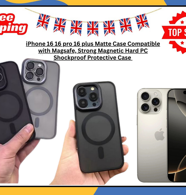 Magnetic Magsafe Matte Shockproof Slim Case For iPhone 16 Pro Max Plus Cover UK