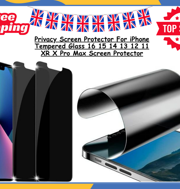 Privacy Tempered Glass Screen Protector For iPhone 16 15 14 13 12 11 XR Pro Max