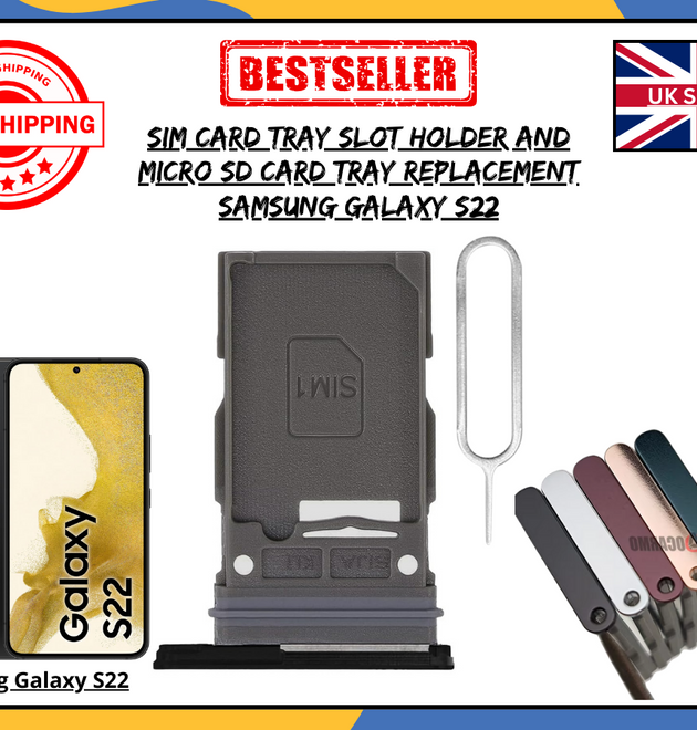 For Samsung Galaxy S22 SM-S901B SIM Card Tray Slot Holder Replacement UK New