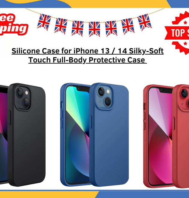 iPhone 13 14 Liquid Matte Silicone Case Shockproof TPU Back Slim Phone Cover UK