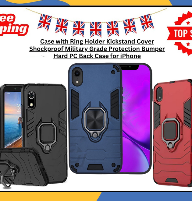 Shockproof Ring Armor Stand Case Cover For iPhone 6 7 8 Plus X XS 11 12 Pro Max