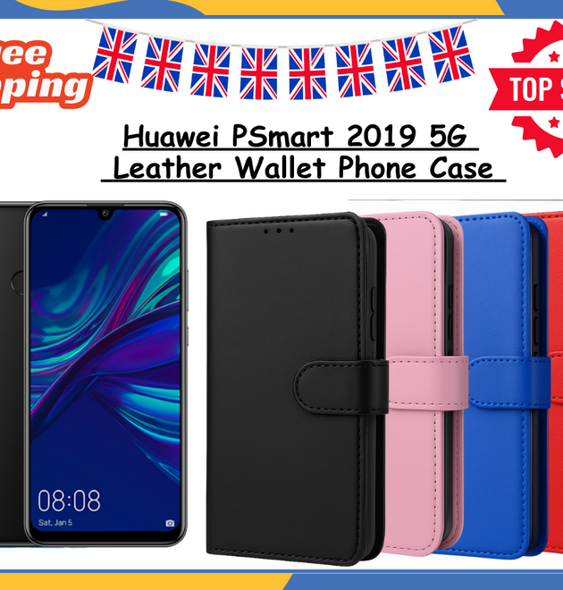 Case For Huawei P Smart 2019 5G Leather Flip Shockproof Wallet Book Phone Cover