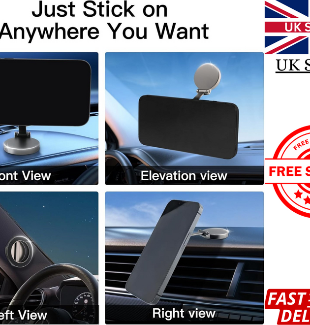 MagSafe Holder for iPhone 16 15 14 13 Pro Max & Samsung Magnetic 360° Car Mount