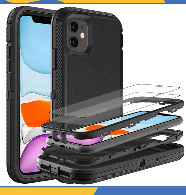 For iPhone 11 13 14 15 Pro Max Shockproof Hybrid Armor Heavy Duty Case Cover UK