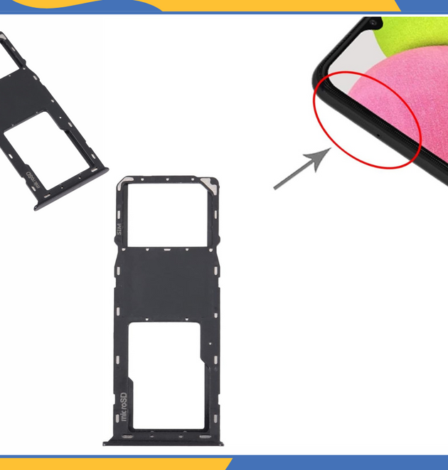 For Samsung Galaxy A03s SM-A037F Single/Dual SIM SD Card Tray Replacement UK