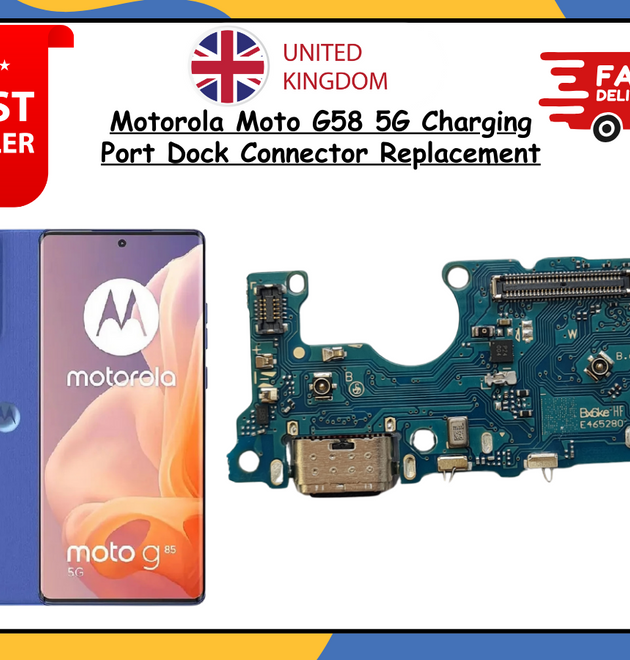 Motorola Moto G58 5G Charging Port Dock Connector Flex Cable Mic Replacement UK