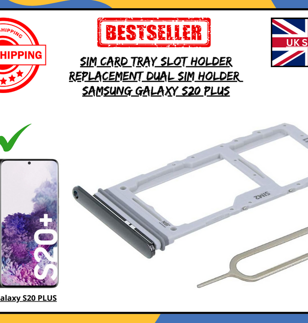 For Samsung Galaxy S20 Plus SIM Card Tray Holder Replacement SM-G985F, UK Seller