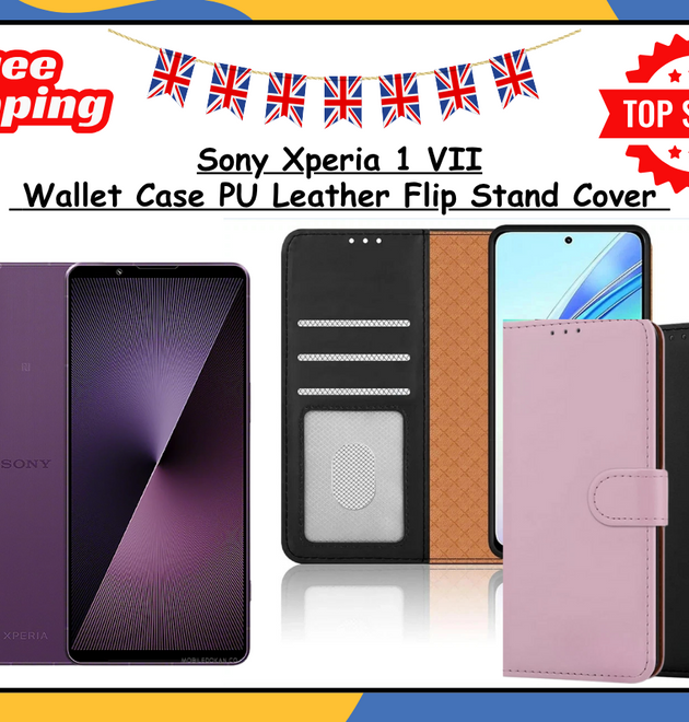 Sony Xperia 1 VII PU Leather Wallet Case Flip Stand Phone Cover Card Holder UK