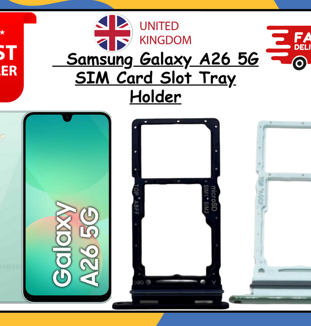 For Samsung Galaxy A26 Dual SIM Card & Micro SD Tray Holder Replacement - OEM UK