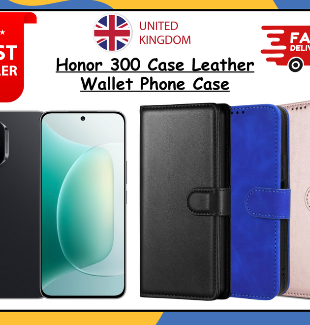 Honor 300 / 300 Ultra Wallet Book Case PU Leather Flip Cover Magnetic UK Seller