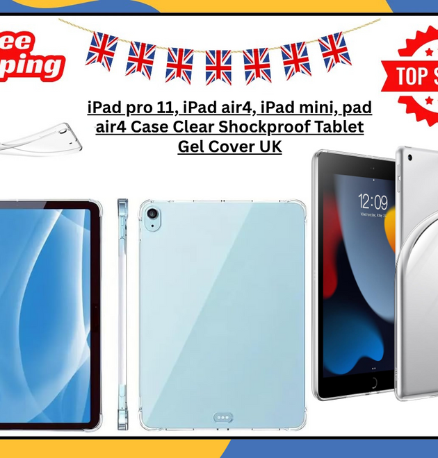 Apple iPad Air Shockproof Clear Silicone Case Slim TPU Gel Cover for Tablet UK