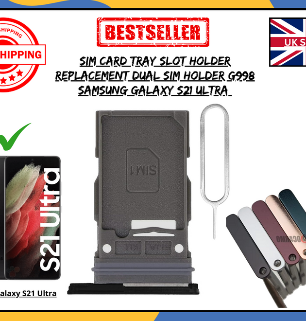 For Samsung Galaxy S21 Ultra SM-G998B SIM Card Tray Slot Holder Replacement UK