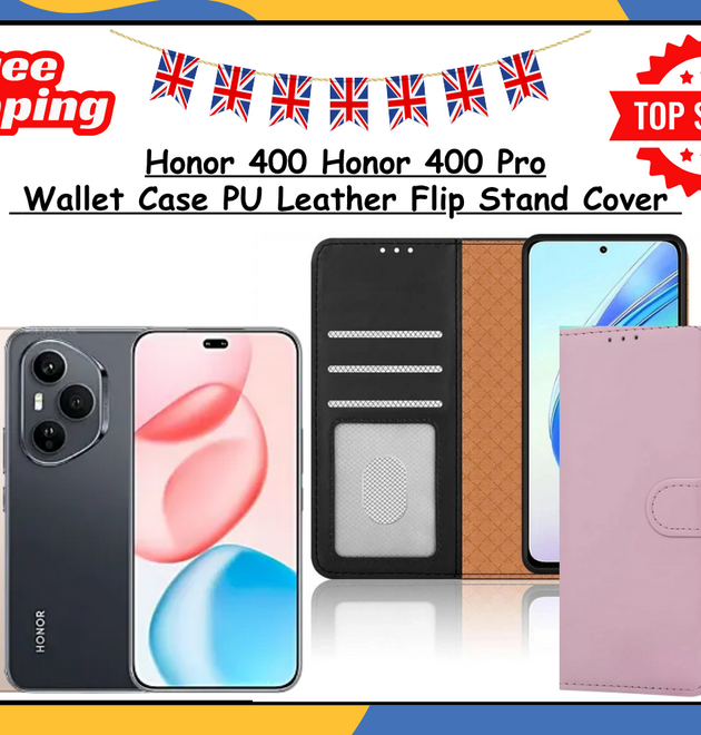 Honor 400 / 400 Pro Leather Wallet Case Flip Stand Card Holder Phone Cover UK