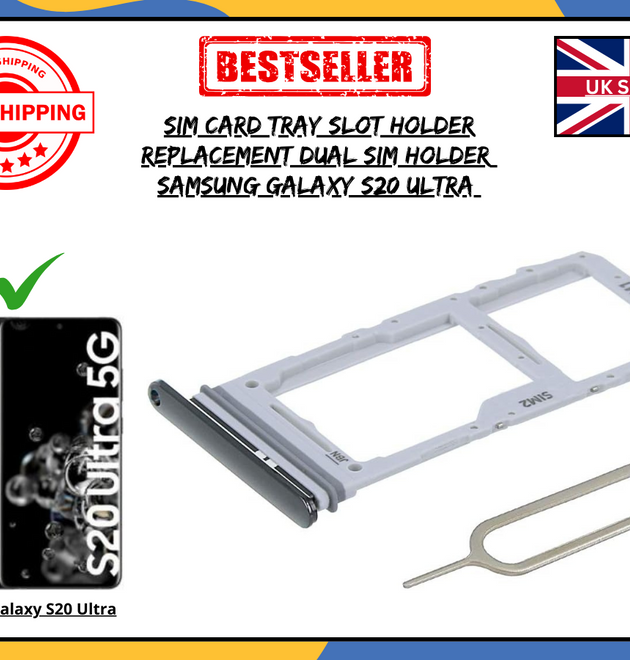For Samsung Galaxy S20 Ultra SM-G988B SIM Card Tray Holder Replacement UK Stock