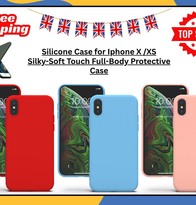 iPhone X /XS Liquid Silicone Case Shockproof Matte TPU Back Phone Cover UK Stock