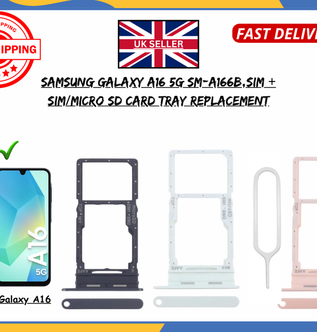 For Samsung Galaxy A16 4G/5G A166B SIM SD Card Tray Slot Holder Replacement UK