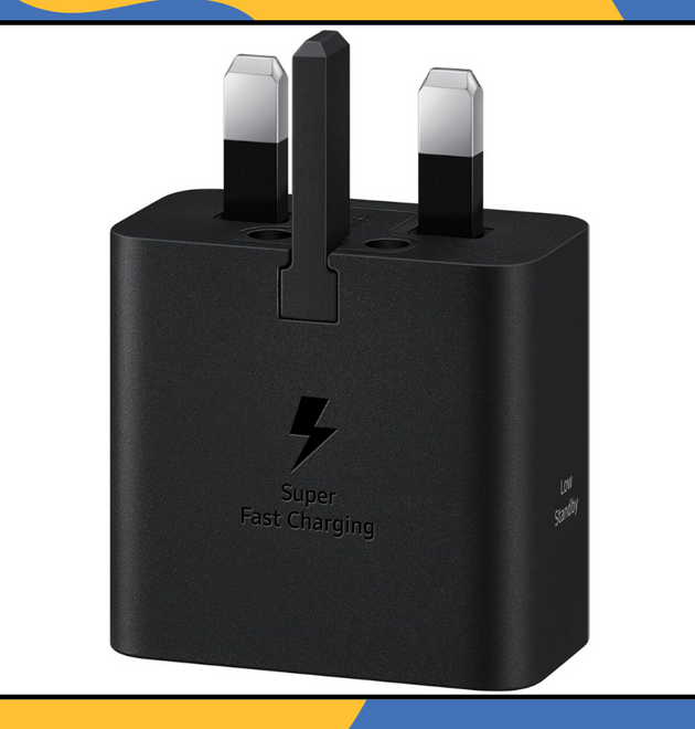 Super Fast Charging Wall Charger Dual Port USB-C Adapter | UK 3-Pin Plug Black