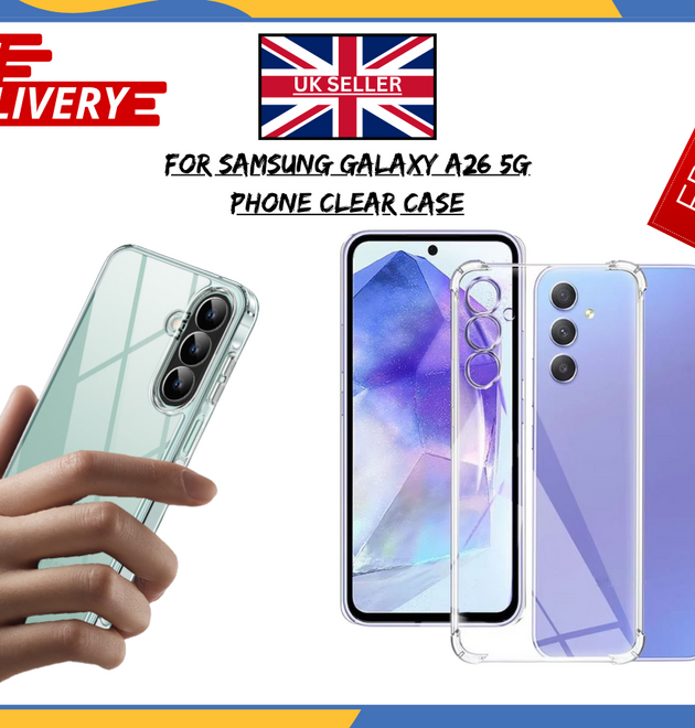 Samsung Galaxy A26 5G Clear Silicone Gel Case – Shockproof TPU Phone Cover