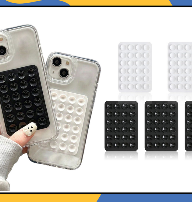Silicone Suction Cup Phone Holder Sticky Adhesive Mount Pad for Desk, Glass UK