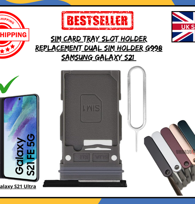 For Samsung Galaxy S21 SM-G991B SIM Card Tray Holder Replacement OEM UK Stock