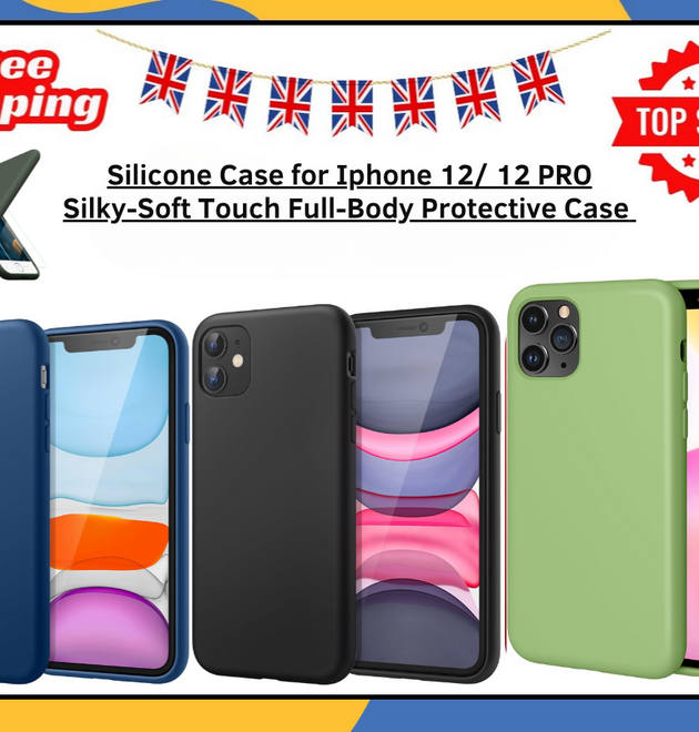 Liquid Silicone Matte Case For iPhone 12/ 12 Pro Shockproof TPU Phone Cover UK