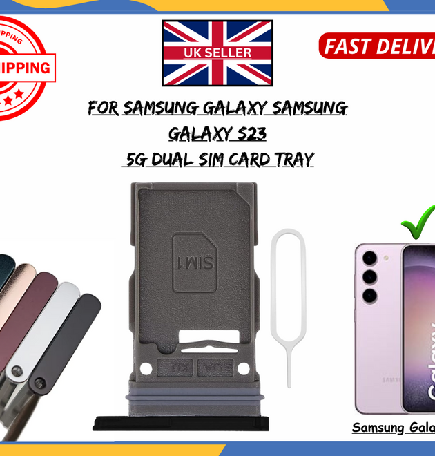For Samsung Galaxy S23 SM-S911B Dual SIM Card Tray Slot Holder Replacement UK