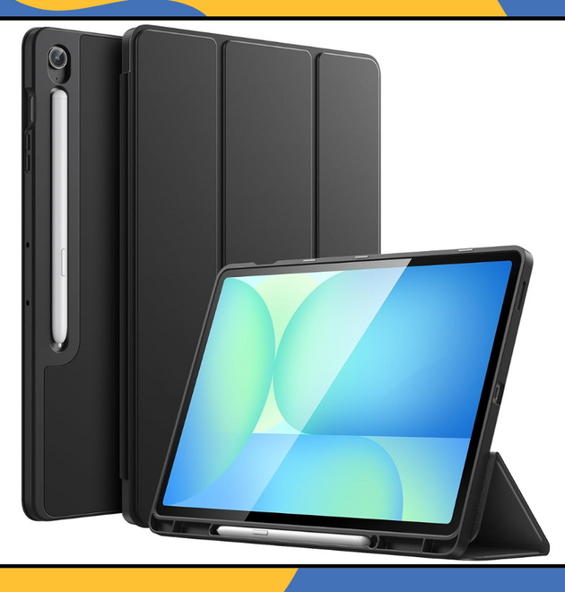 2x Case For Samsung Galaxy Tab S10 FE+Plus Tri-Fold Cover With S Pen Holder UK