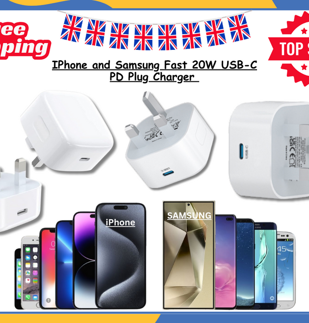 USB-C 20W PD Fast Charger Power Adapter Plug For iPhone 15 13 12 Pro Max Samsung