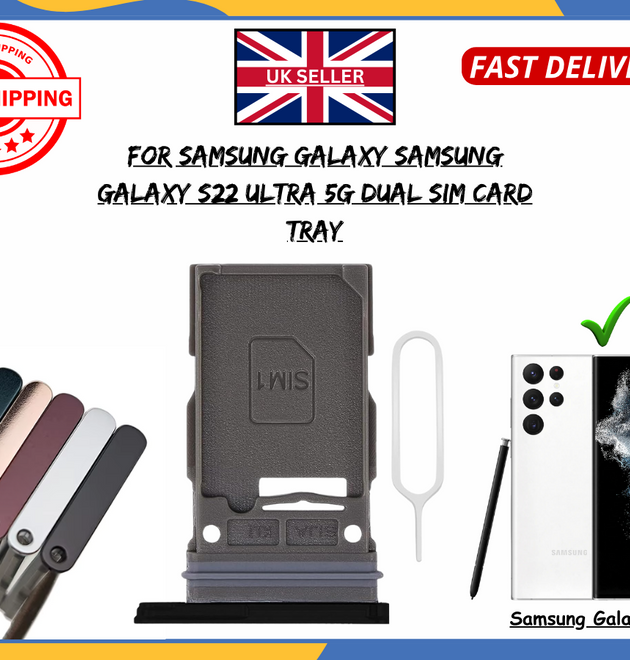 For Samsung Galaxy S22 Ultra SM-S908B SIM Card Tray Slot Holder Replacement UK