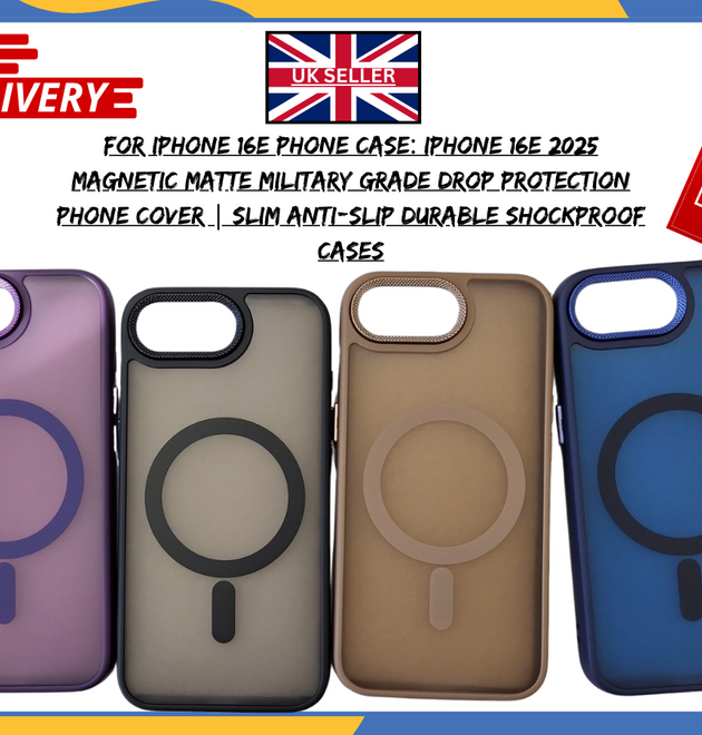 iPhone 16E MagSafe Case Translucent Frosted Matte Magnetic Shockproof Slim Cover