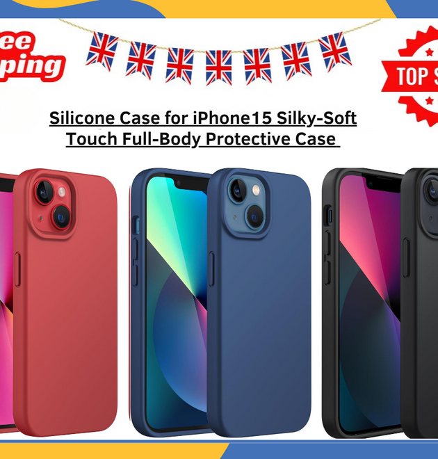 iPhone 15 Liquid Silicone Case Shockproof Matte TPU Back Phone Cover UK Stock