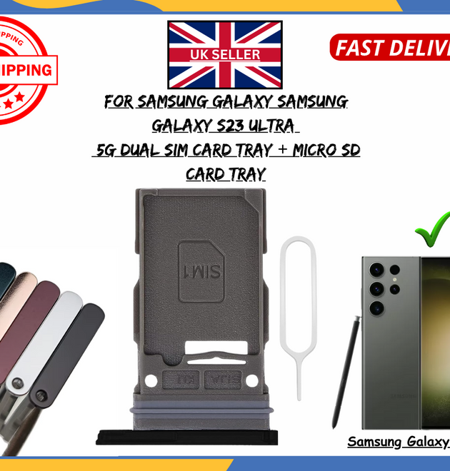 For Samsung Galaxy S23 Ultra SM-S918B SIM Card Tray Slot Holder Replacement UK