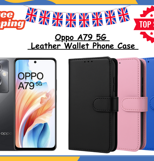 Oppo A79 5G Phone Case Leather Book Wallet Flip Folio Stand View Cover UK