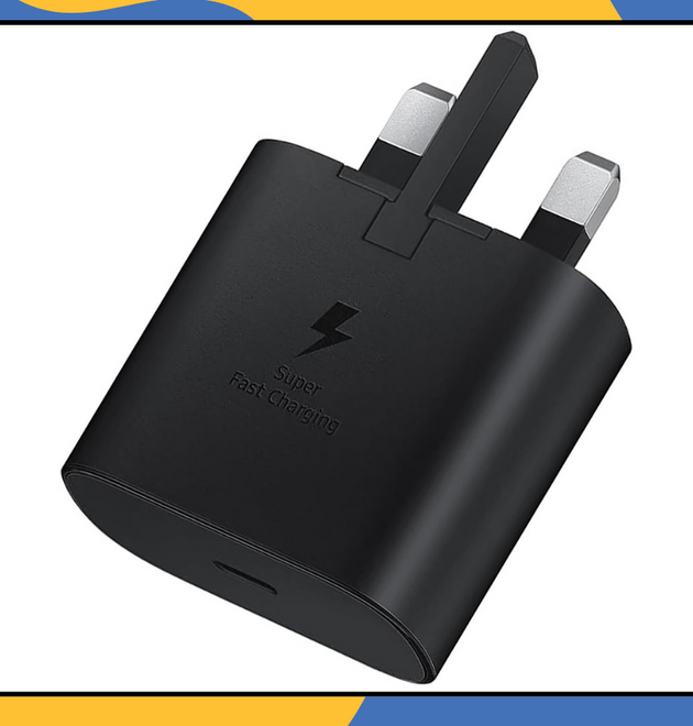25W USB-C Fast Charger Plug PD UK 3 Pin Wall Adapter for Samsung iPhone Pixel UK
