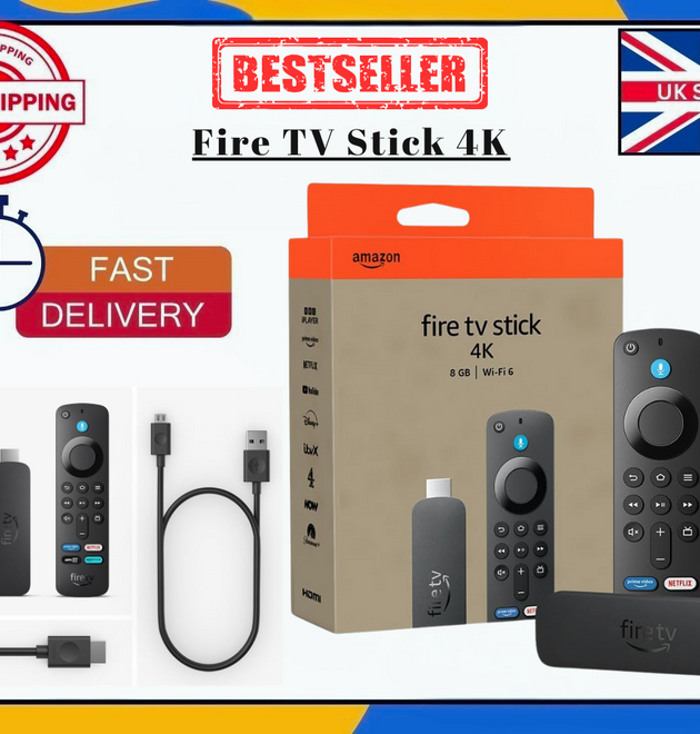 Amazon Fire TV Stick 4K Ultra HD | Alexa Voice Remote | Wi-Fi 6 Streaming UK