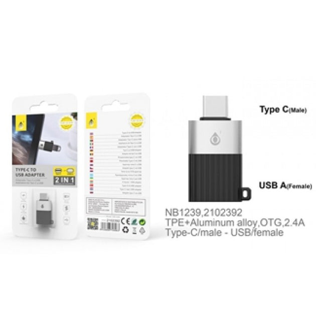 NB1239 OTG Adaptor to TYPE-C, Black