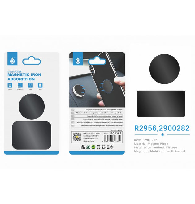 R2956 Magnetic Iron Absorption Plates for Mobiles, Black